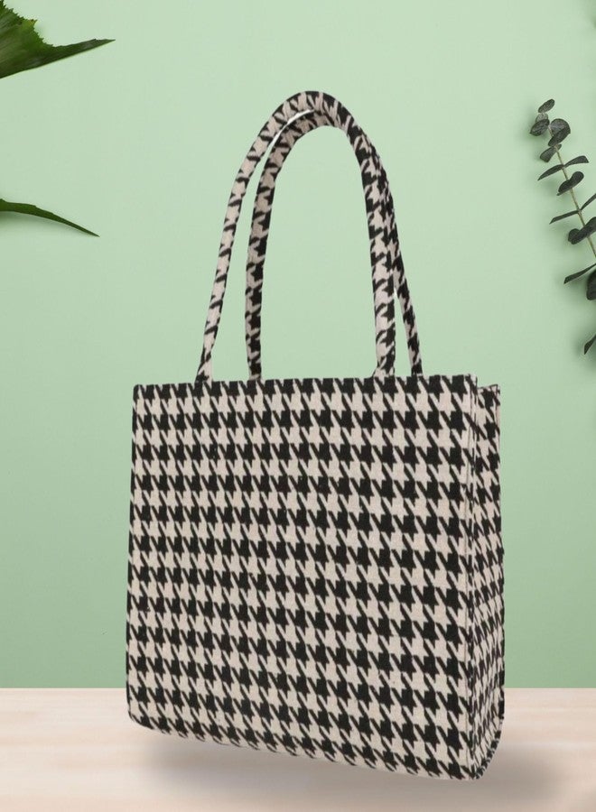 Dcozi Women's Tote Bags Stylish Handbags for Office, College & Party Use | Trendy Shoulder Bag for Work, Casual & Evening | Durable, Lightweight & Fashionable Tote for Women Medium Size -TB15 (Black) - Image 3